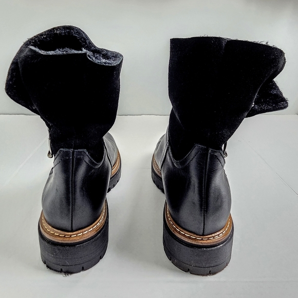 FABIANELLI Suede and Leather Black Ankle Booties Size 41 (9.5) Made in Italy - Picture 6 of 14
